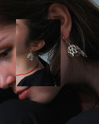 Asymmetric Aura Earrings — Sterling Silver