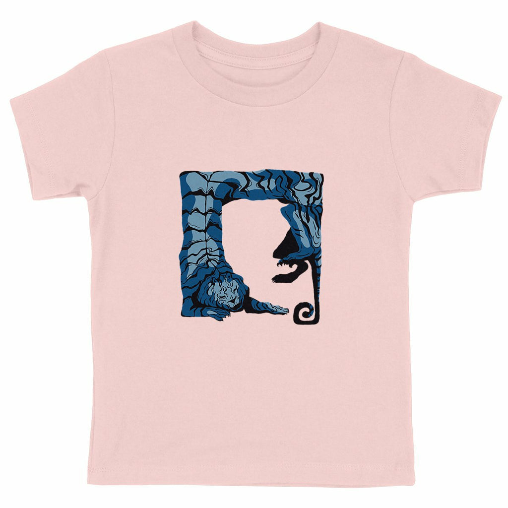 The Sleepy Tiger Kid's T-shirt - front_pink