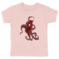 The Messy Octopus Kids T-shirt - front_pink