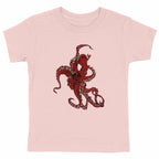 The Messy Octopus Kids T-shirt - front_pink
